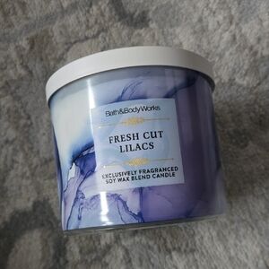 Bath & Body Works Fresh Cut Lilacs Candle - Lavender and White